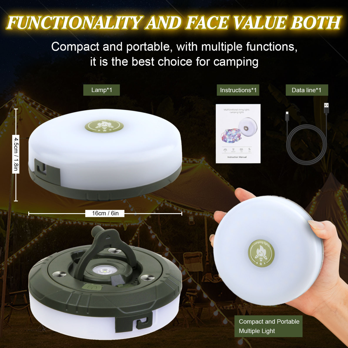GlowMate™ 4-in-1 Camp Light
