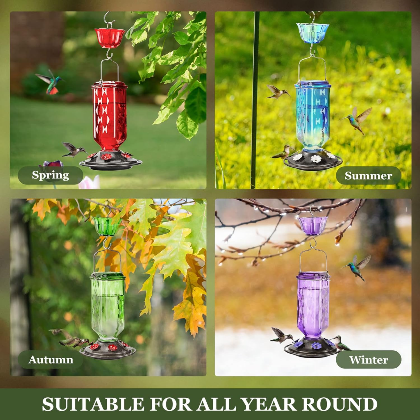 💥24oz Leak Proof Hummingbird Feeder with Ant Moat 💥Buy 3 Free Shipping🔥