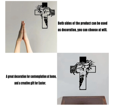 🔥Jesus Cross Metal Sign Christ Wall Art Decor