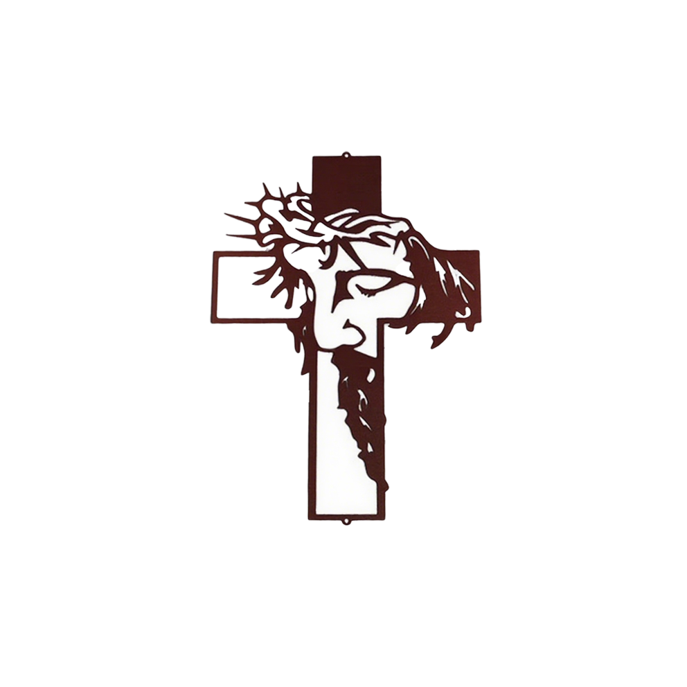 🔥Jesus Cross Metal Sign Christ Wall Art Decor