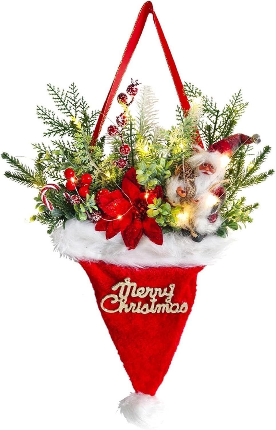 🔥Christmas Discount 50% Off✨ Christmas Wreath with 120 LED Lights & 10h Auto Timer