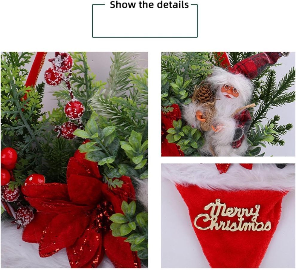 🔥Christmas Discount 50% Off✨ Christmas Wreath with 120 LED Lights & 10h Auto Timer