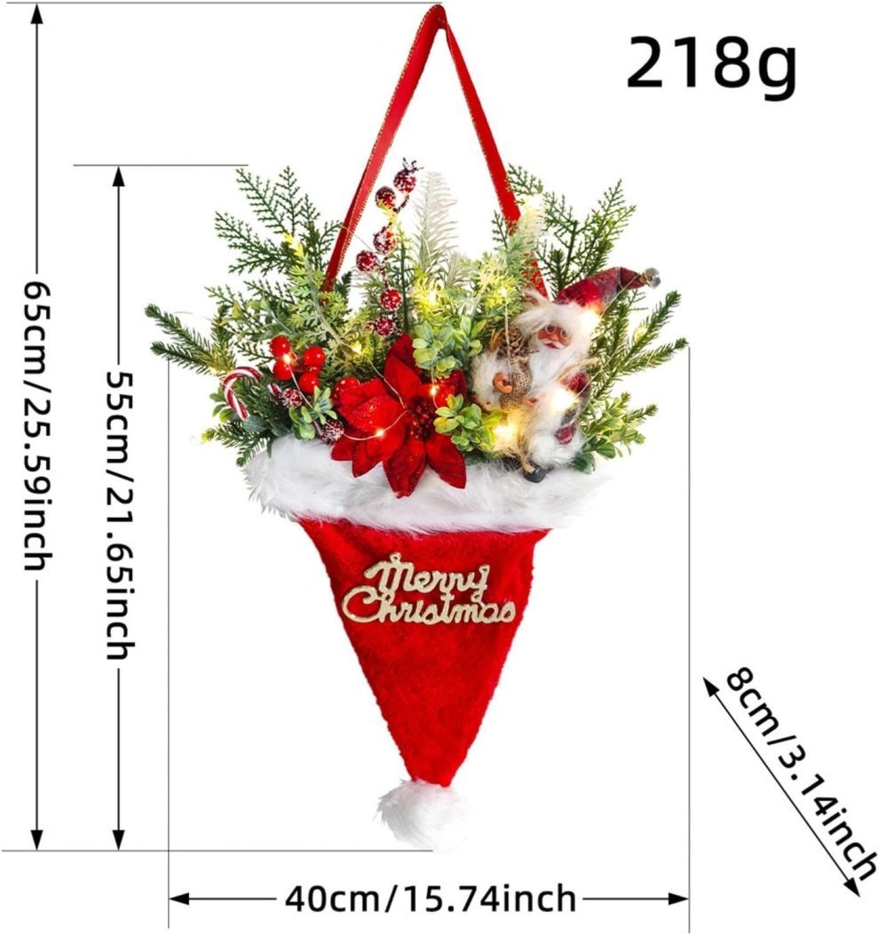 🔥Christmas Discount 50% Off✨ Christmas Wreath with 120 LED Lights & 10h Auto Timer