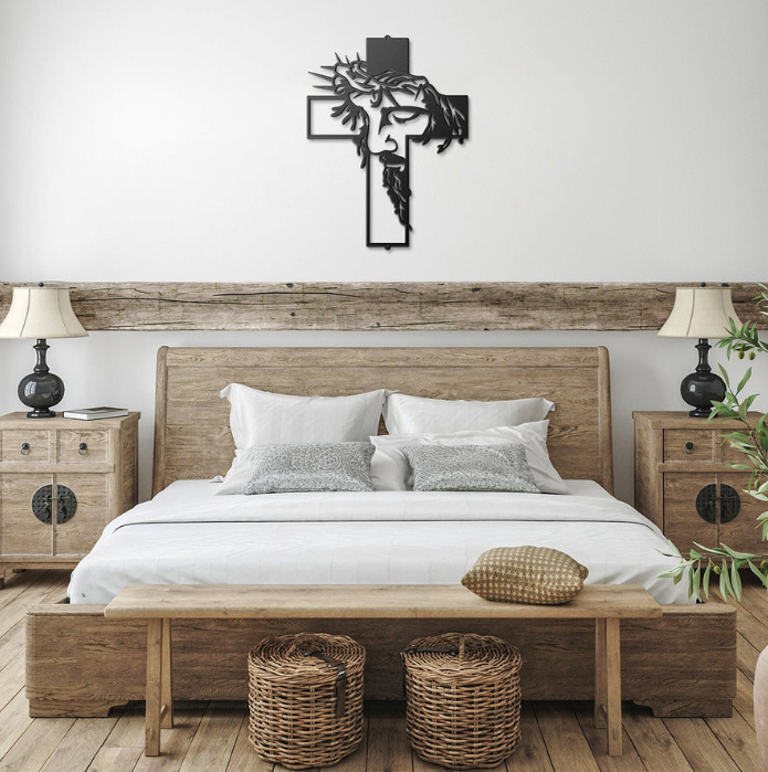 🔥Jesus Cross Metal Sign Christ Wall Art Decor