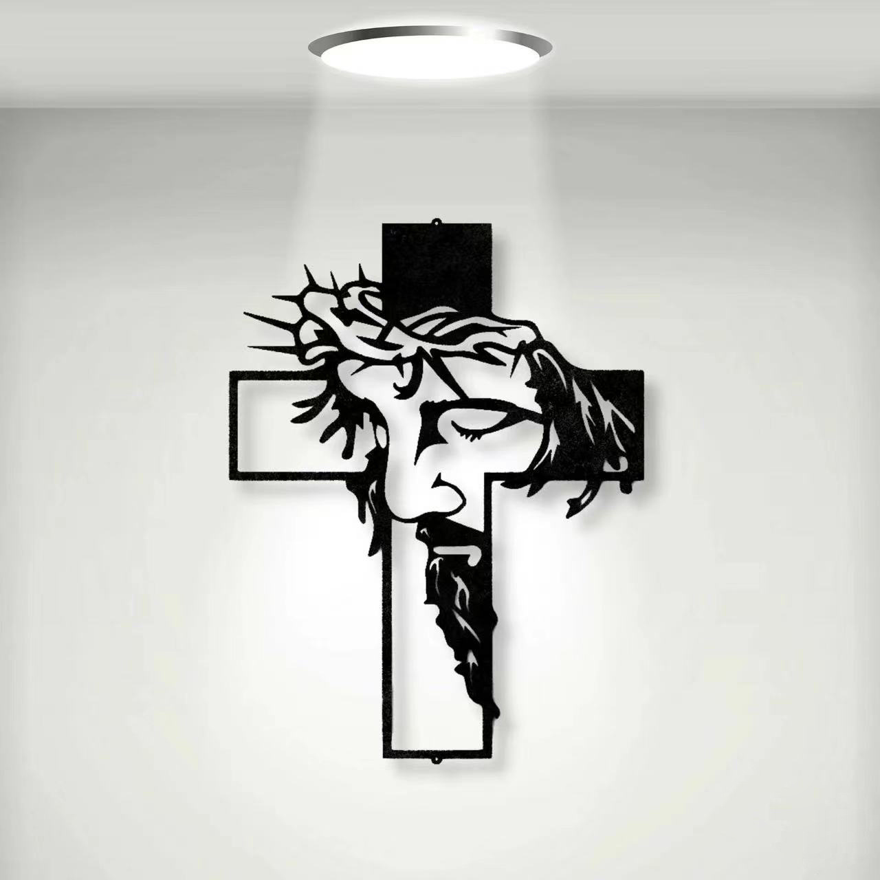 🔥Jesus Cross Metal Sign Christ Wall Art Decor