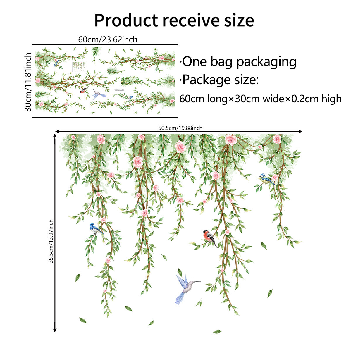 ✨LAST DAY: 50% OFF! - 💐Colorful Floral Bouquet Window Sticker🖼️(Cut to size freely)