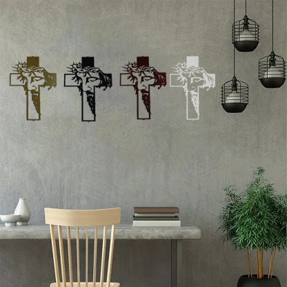 🔥Jesus Cross Metal Sign Christ Wall Art Decor