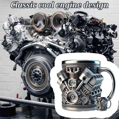 🔥Handcrafted 3D Coffee Cup – Inspired by V8 & V6 Engines