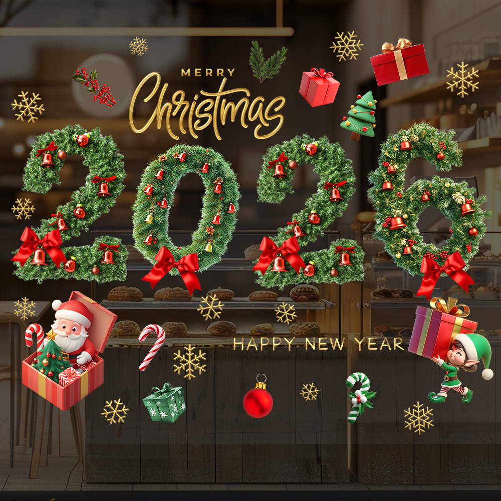 ✨LAST DAY: 50% OFF! 🎅🎄 Colorful Christmas Window Stickers(Cut to size freely)
