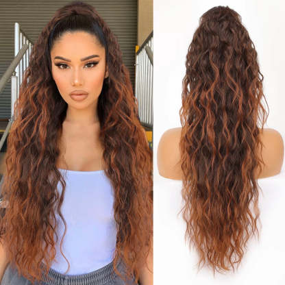 💜 LAST DAY PROMOTION - 50%OFF💜Curly Wavy Frizzy Hair Extension with Ponytail