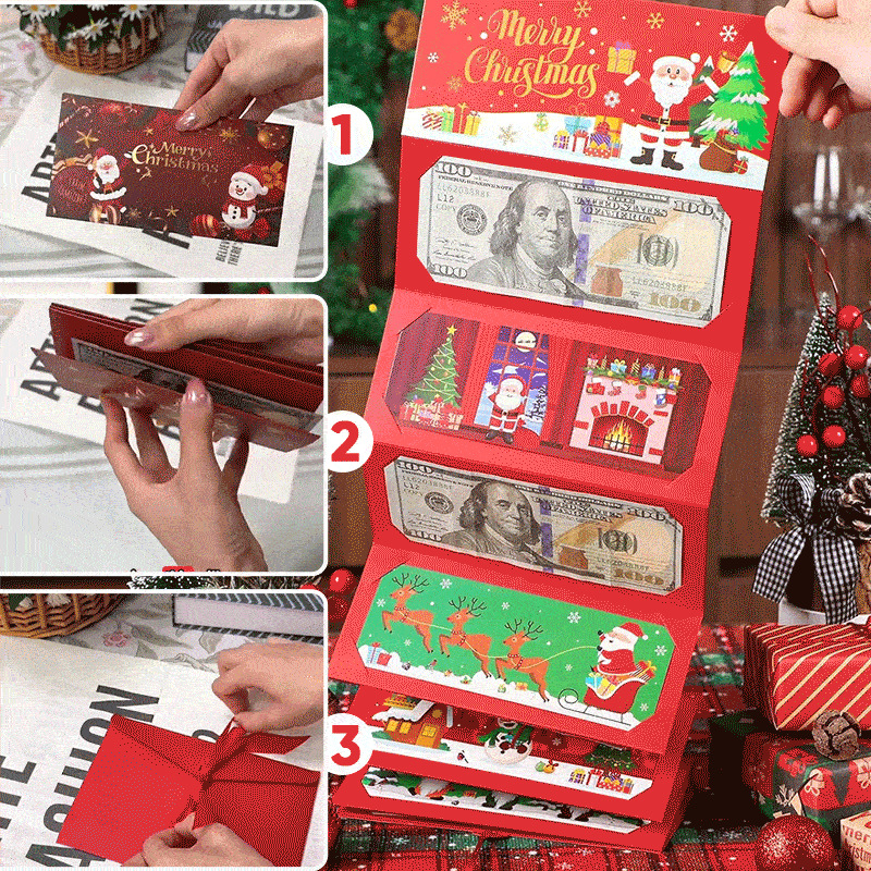 🏆Flash Sale⚡ 50K+ SOLD! Almost Gone-🎅💸Christmas Cash Gift Envelope– A creative way to give cash this Christmas!