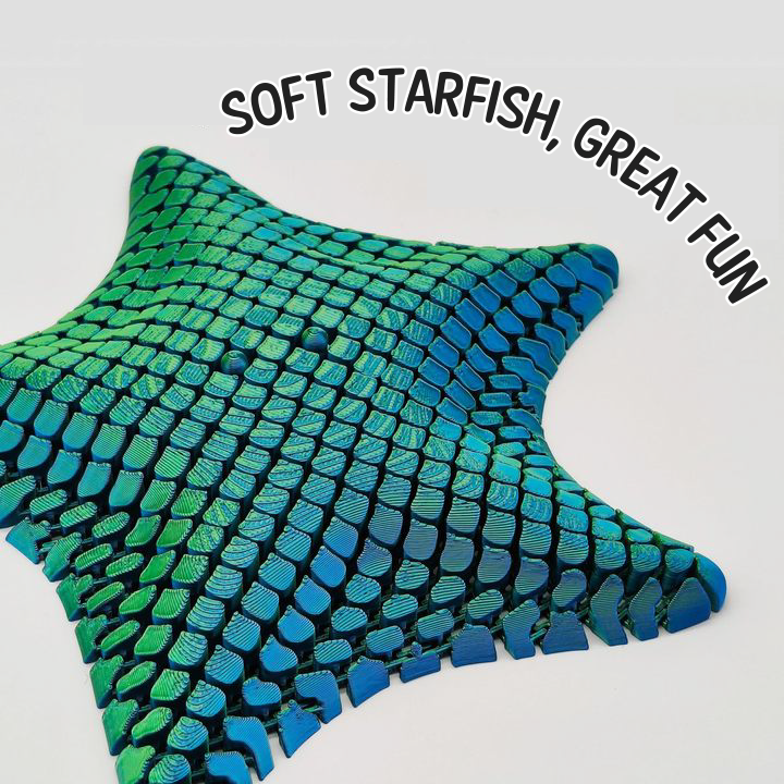 Stress Relief 3D Printed Starfish Toy and Ornaments