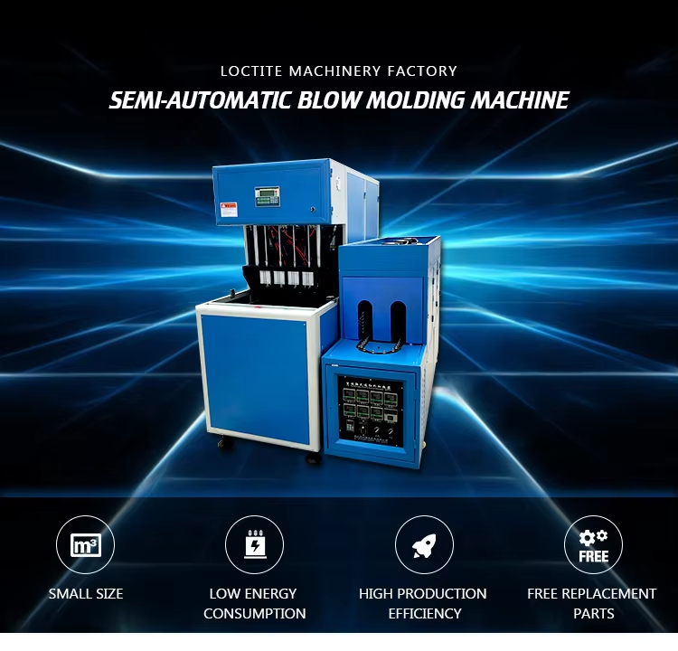 LT-S4-2L semi automatic 4 cavity 2L stretching blow molding machine