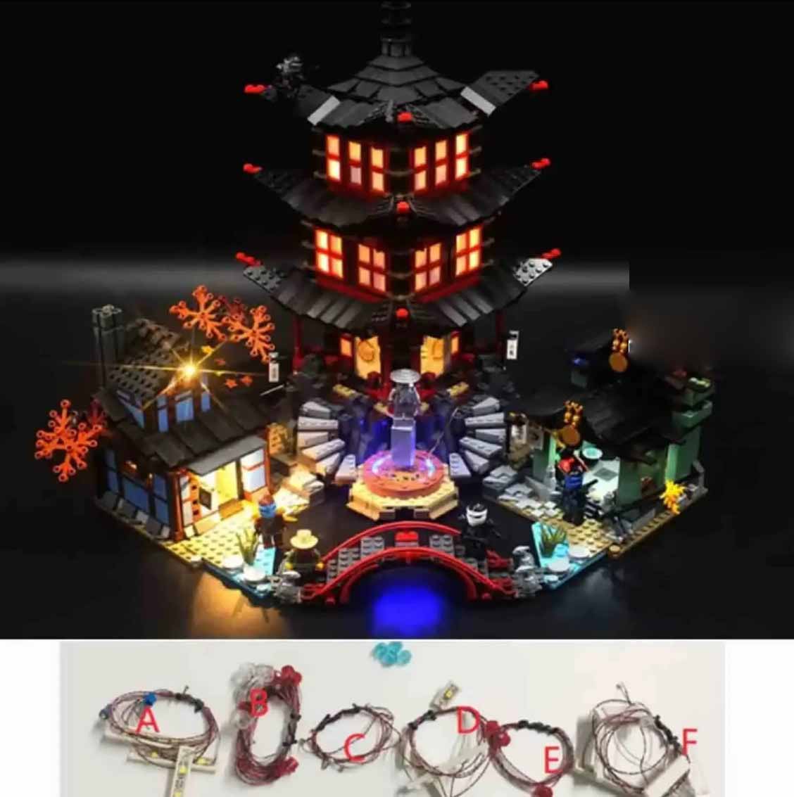 USB Light Kit for 70751 Lego Ninjago Temple of Airjitzu