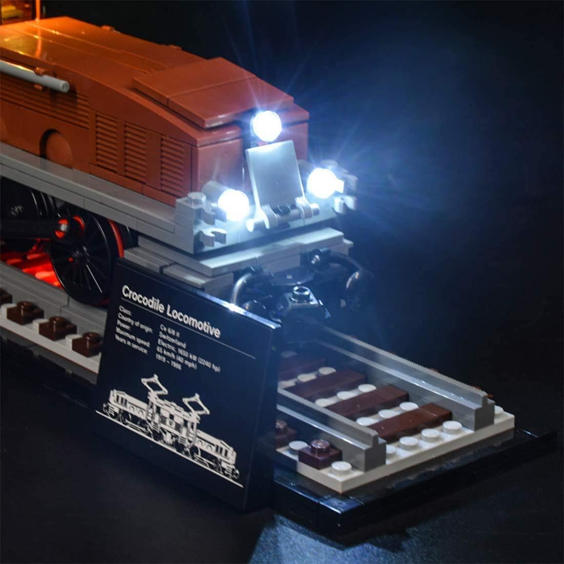 USB  Light kit for LEGO 10277 Crocodile Locomotive Train