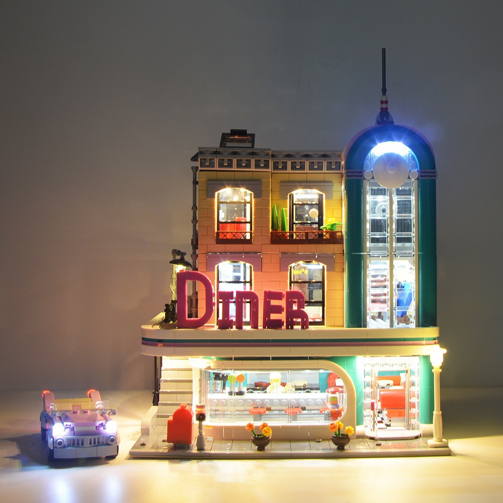 USB Light Kit for Lego 10260 The Downtown Diner Creator Expert
