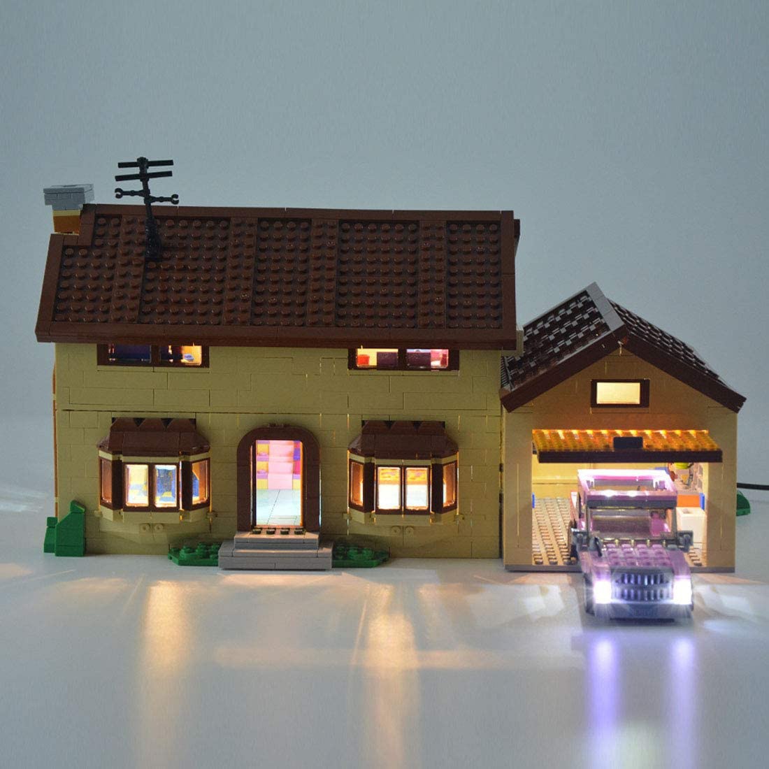 USB Light Kit for LEGO 71006 Simpsons House