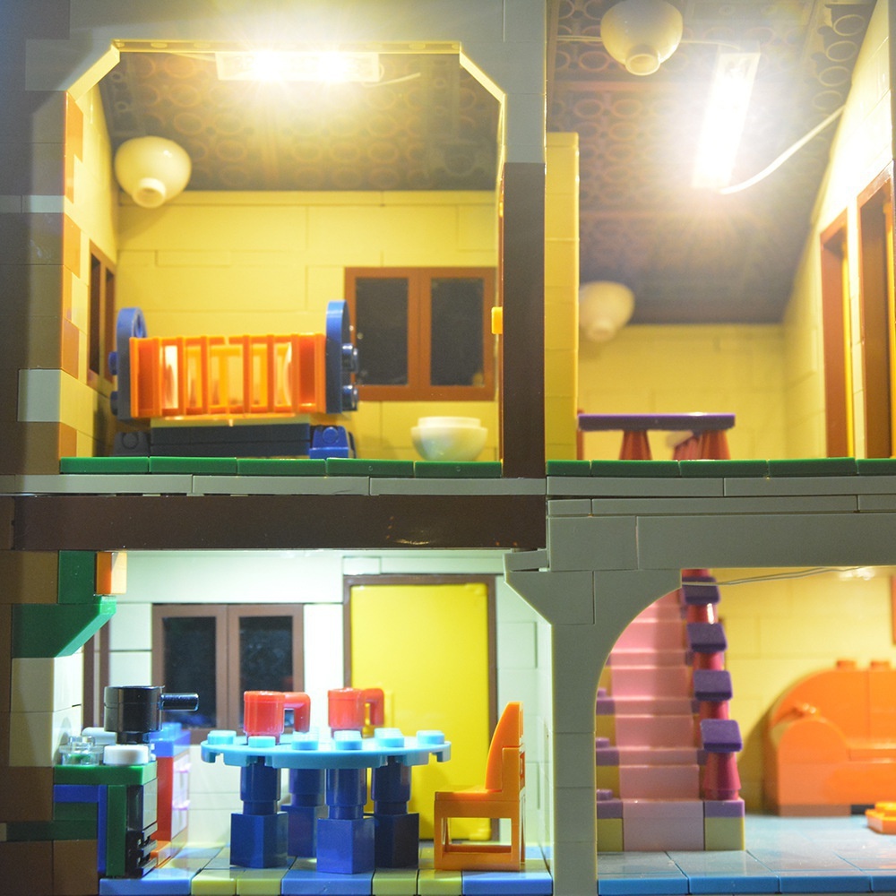 USB Light Kit for LEGO 71006 Simpsons House