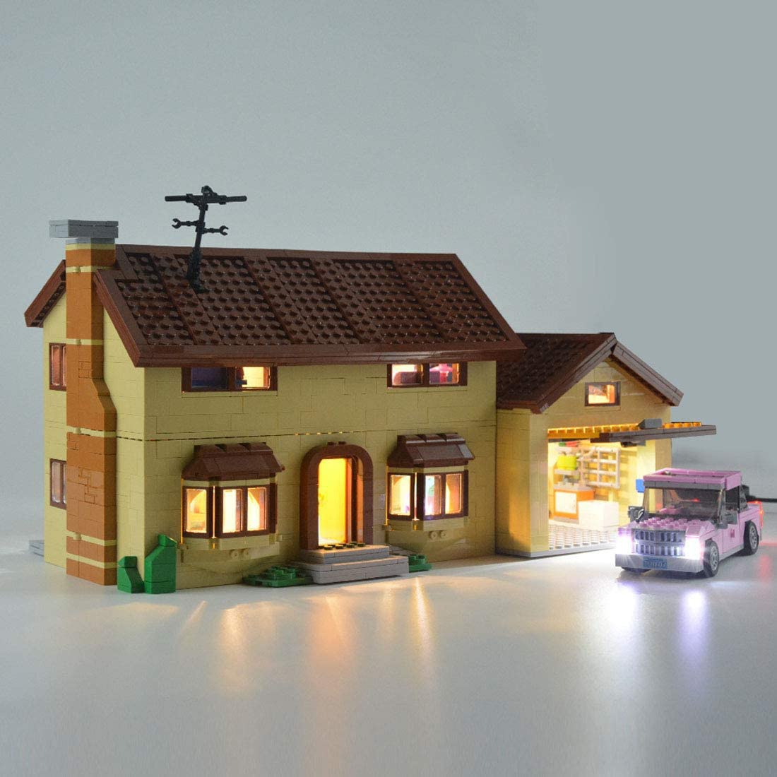 USB Light Kit for LEGO 71006 Simpsons House