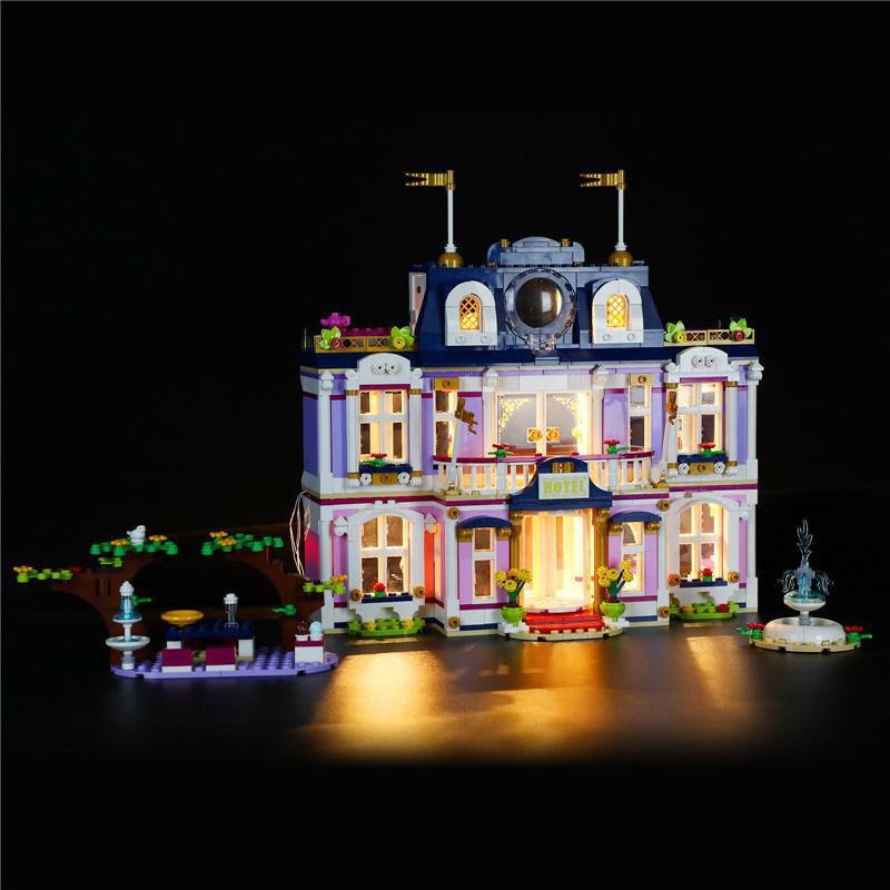 USB Light Kit for Lego 41684 Friends Heartlake City Grand Hotel Dollhouse
