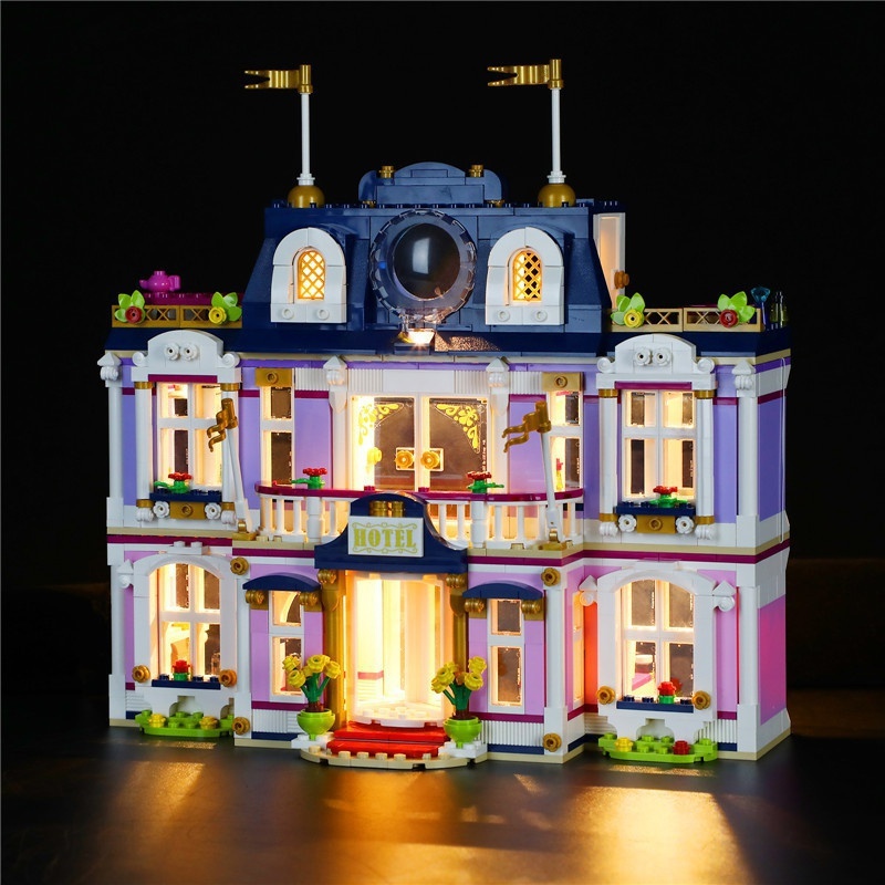 USB Light Kit for Lego 41684 Friends Heartlake City Grand Hotel Dollhouse