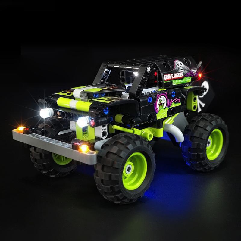 USB Light kit for Lego 42118  Monster Jam Grave Digger Truck