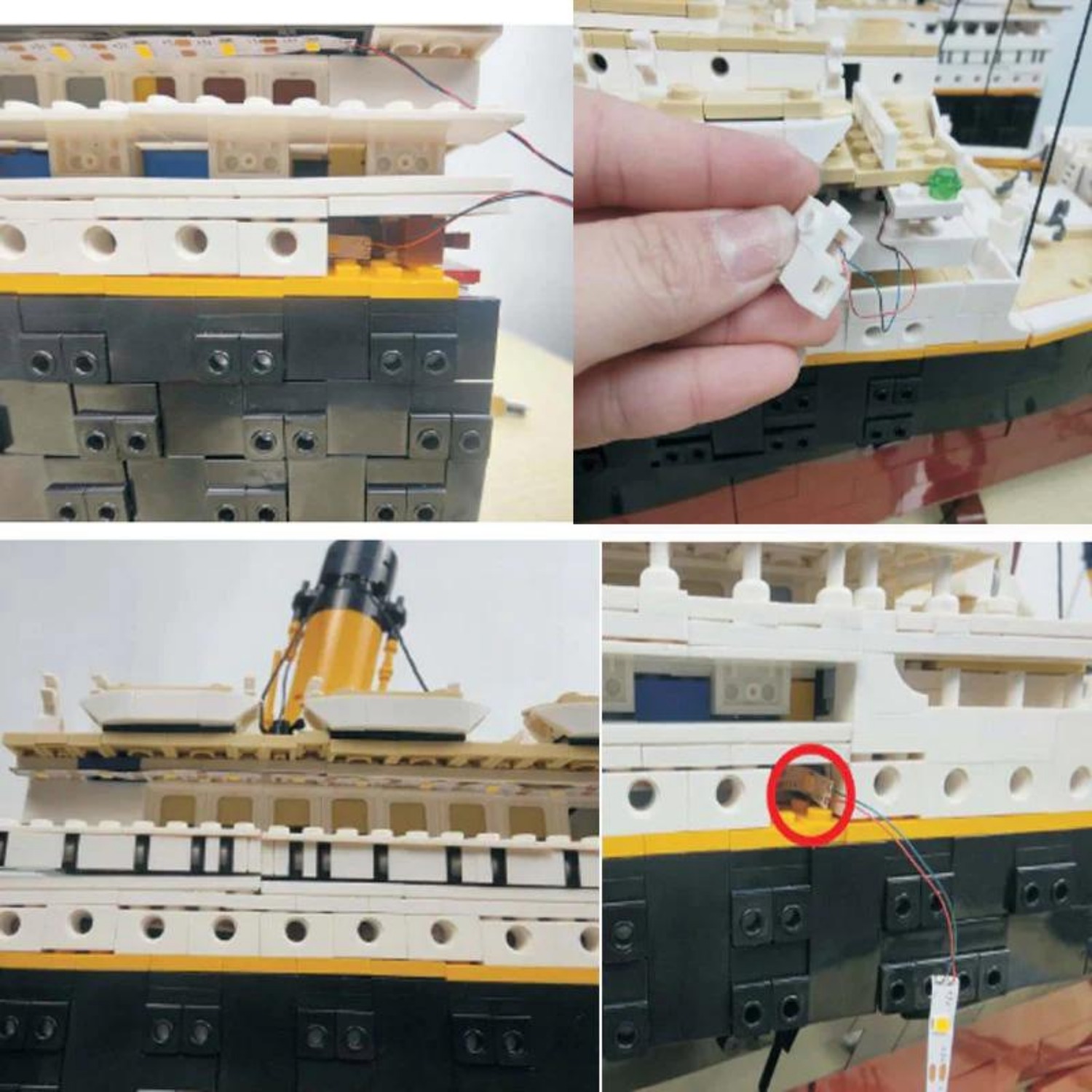 USB Light Kit for LEGO 10294 Creator Titanic(For 9090 pieces VRSION )