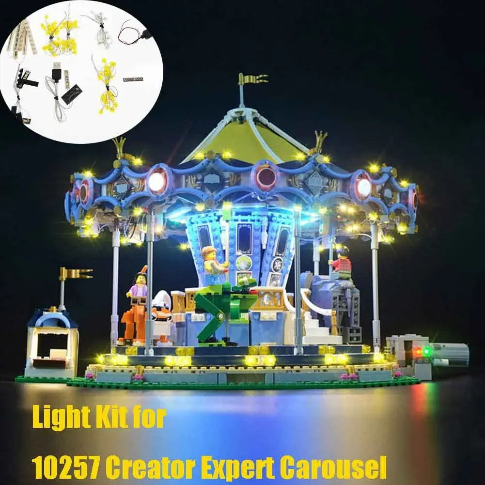 USB Light Kit for Lego 10257 Carousel Merry-go-round Creator Expert
