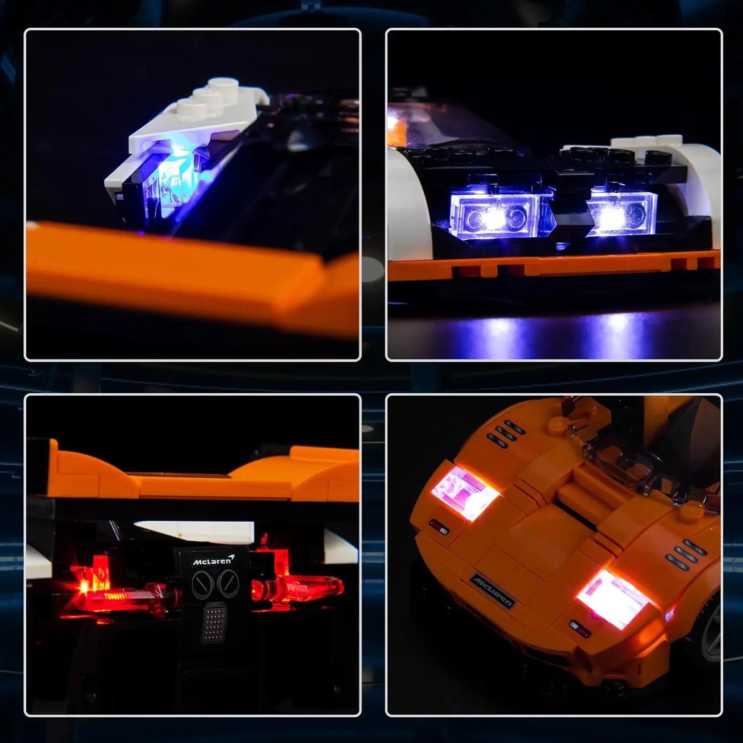 USB Light Kit for Lego 76918 Speed Champions Mc-Laren Solus GT & F1 LM