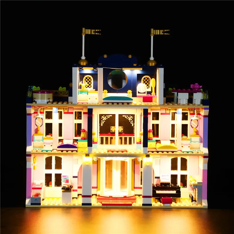 USB Light Kit for Lego 41684 Friends Heartlake City Grand Hotel Dollhouse