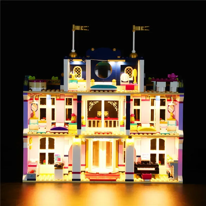 USB Light Kit for Lego 41684 Friends Heartlake City Grand Hotel Dollhouse
