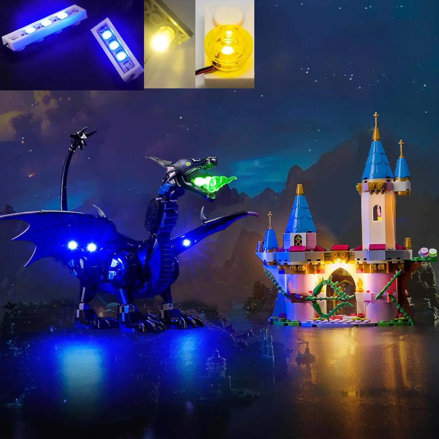 USB Lights Set for Lego 43240 Maleficents Dragon Form