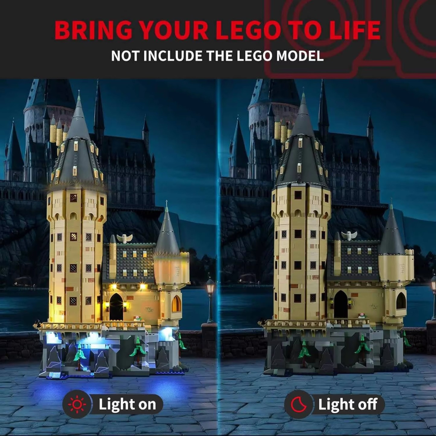 USB Lights for LEGO 76454 Hogwarts Castle The Main Tower 