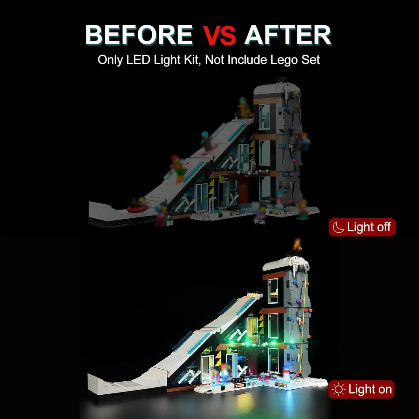 USB Lights Set for Lego 60366 Ski and Climbing Center
