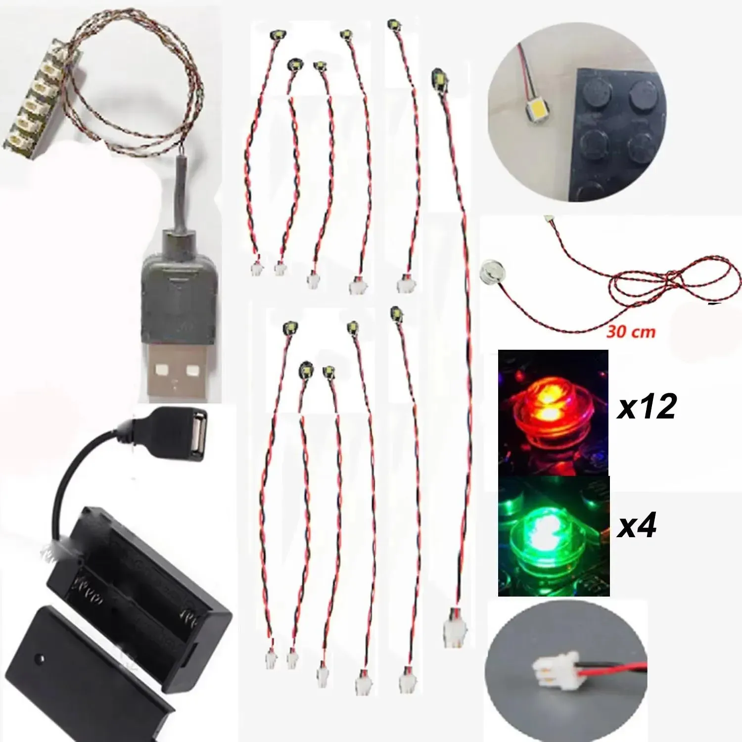 USB Lights Set for Lego 10328 Bouquet of Roses
