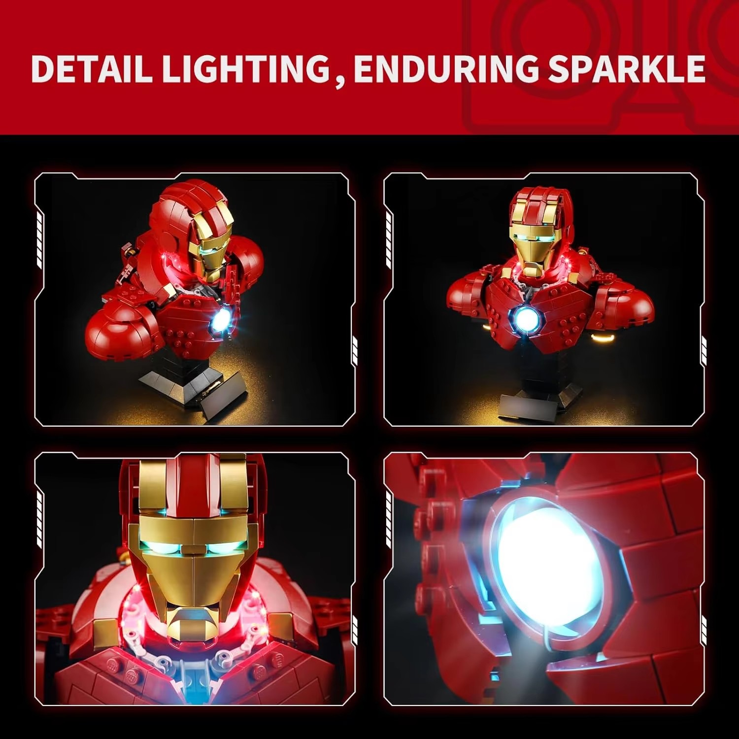 USB Lights Set for Lego 76327 Iron Man MK4 Bust 