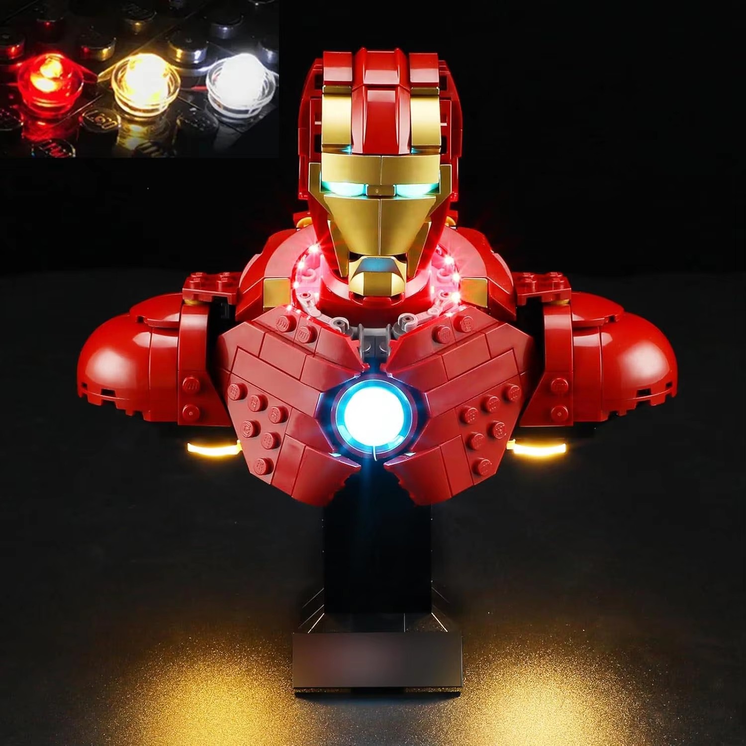 USB Lights Set for Lego 76327 Iron Man MK4 Bust 