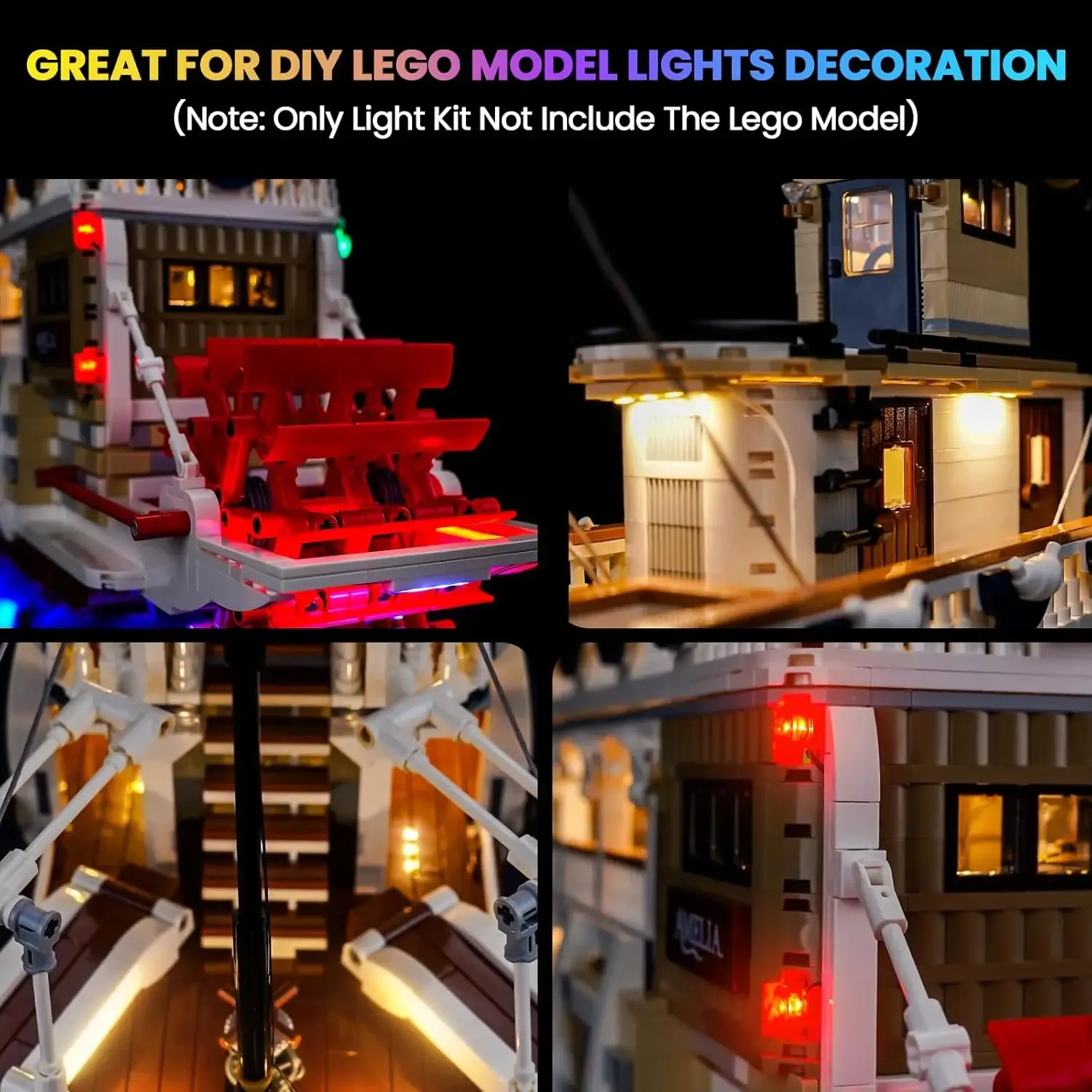 USB Lights Set for Lego 21356 River Steamboat
