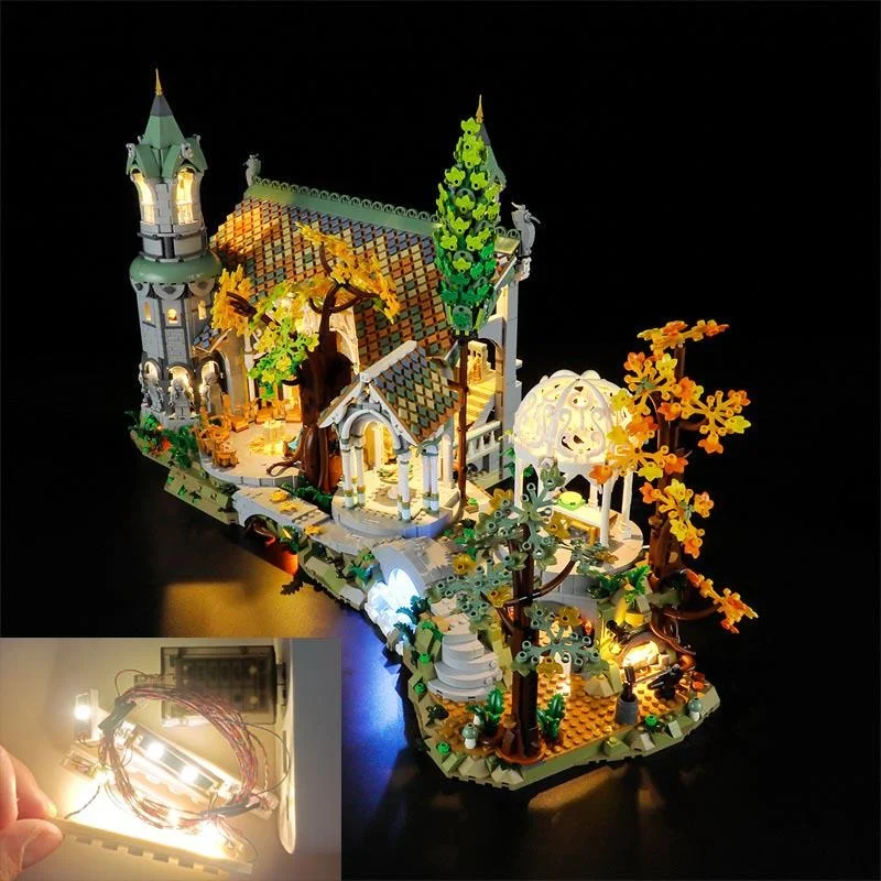 USB Lights Set for Lego 10316 The Rings: Rivendell Brick Blocks