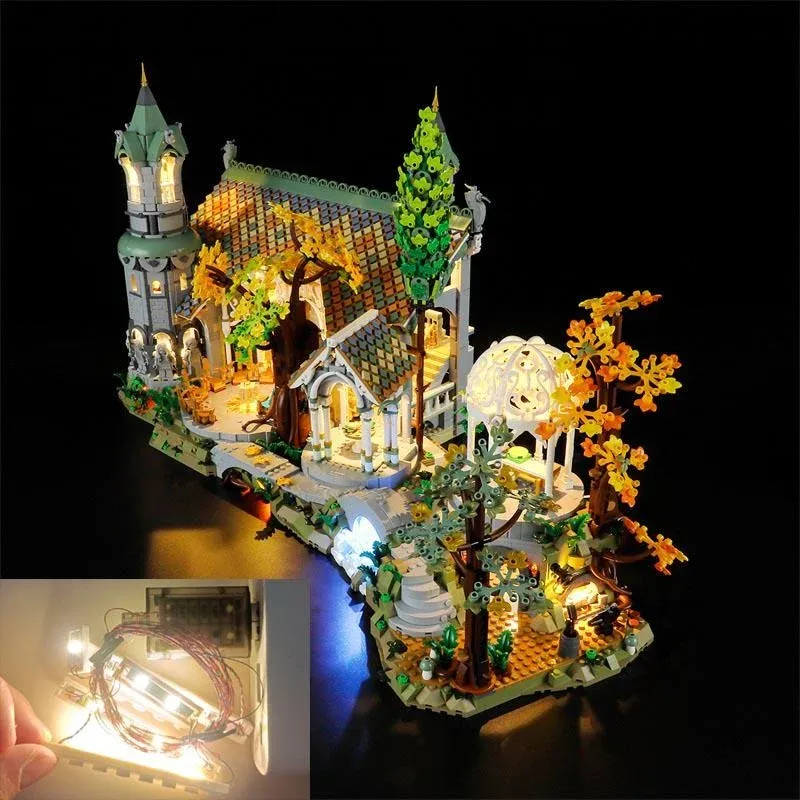 USB Lights Set for Lego 10316 The Rings: Rivendell Brick Blocks