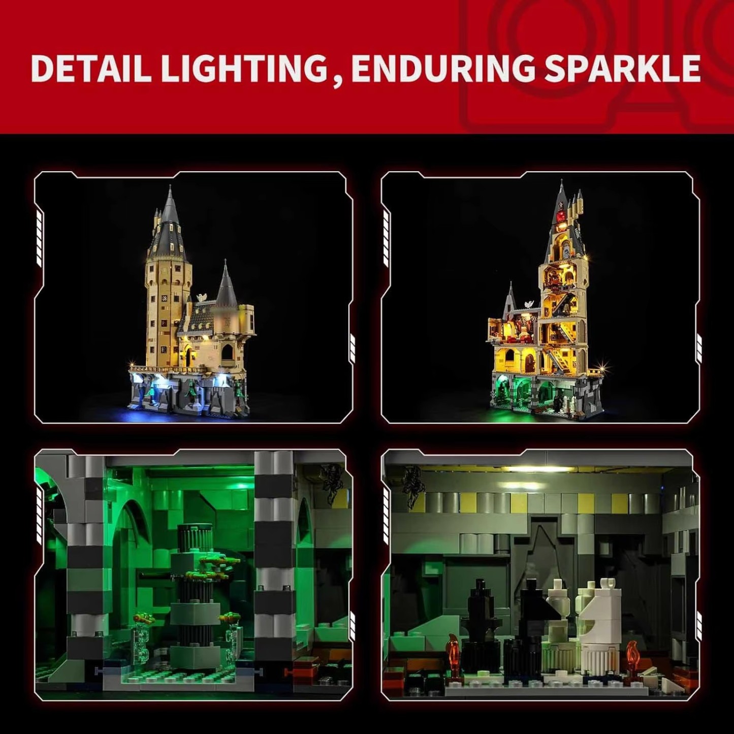 USB Lights for LEGO 76454 Hogwarts Castle The Main Tower 