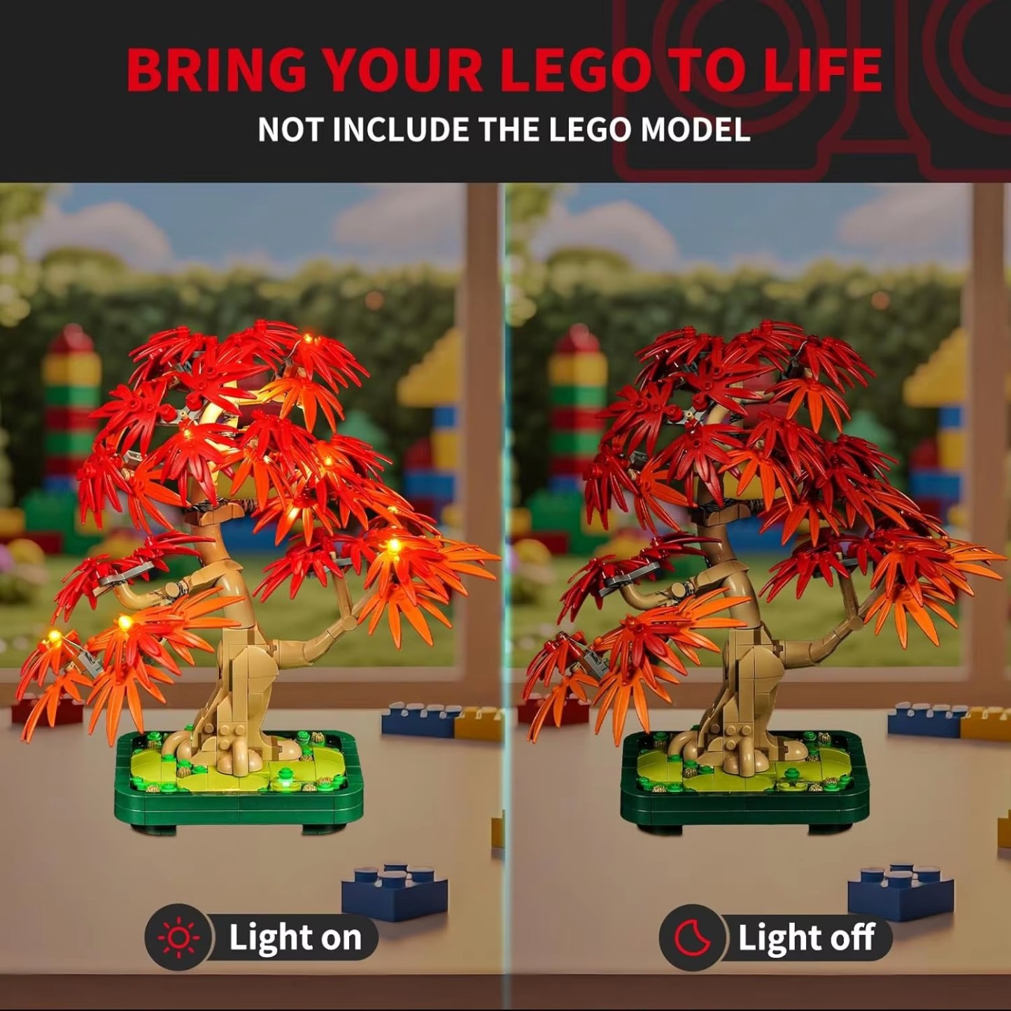 USB Lights Set for Lego 10348 Japanese Red Maple Bonsai Tree