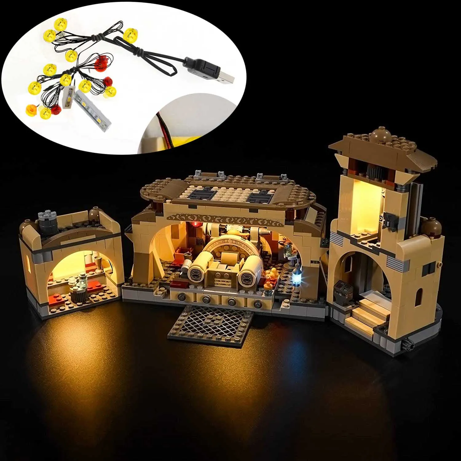 USB Light Kit for Lego 75326 Boba Fett's Throne Room