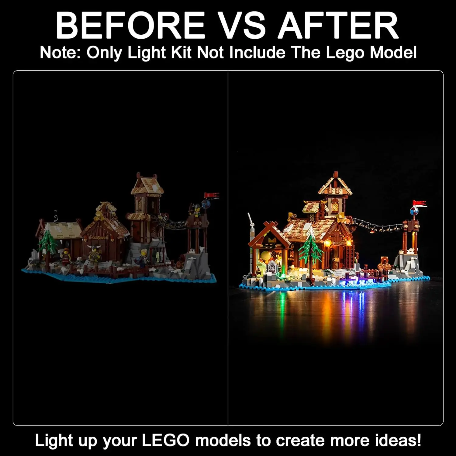 USB Light Kit for Lego 21343 Viking Village