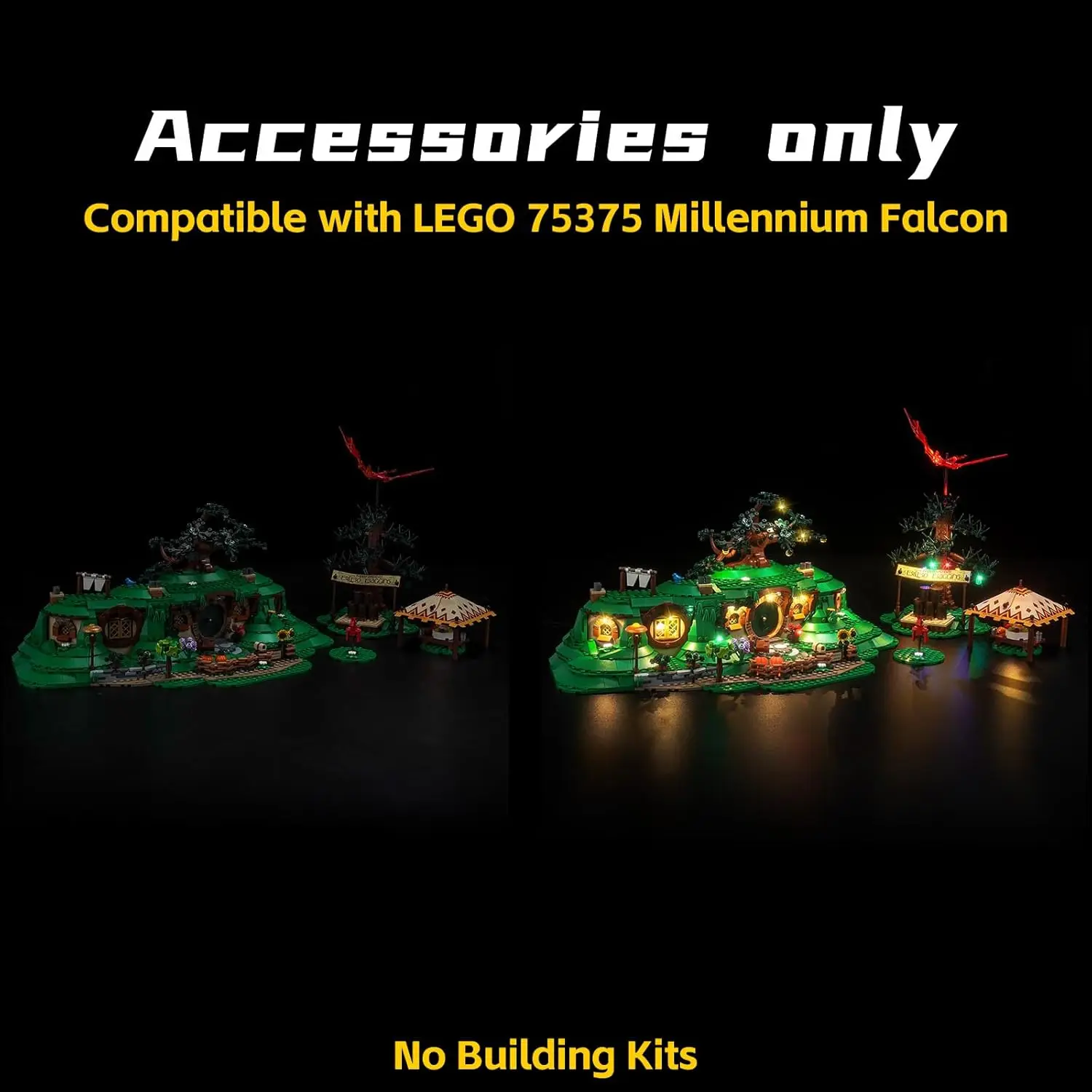 USB Lights Set for Lego 10354 Lord of The Rings The Shire Icons