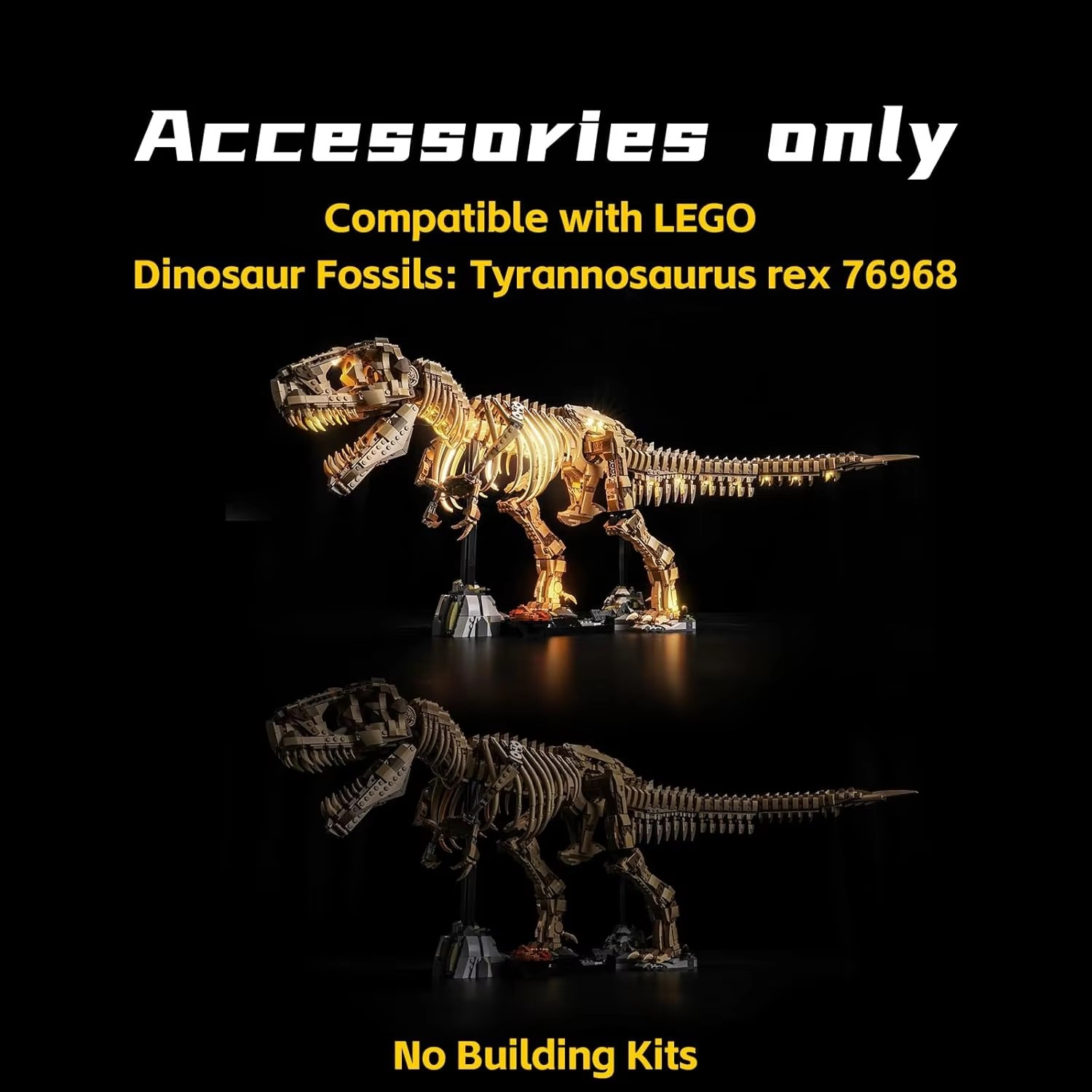 USB Lights Set for Lego 76968 Dinosaur Fossils: Tyrannosaurus rex