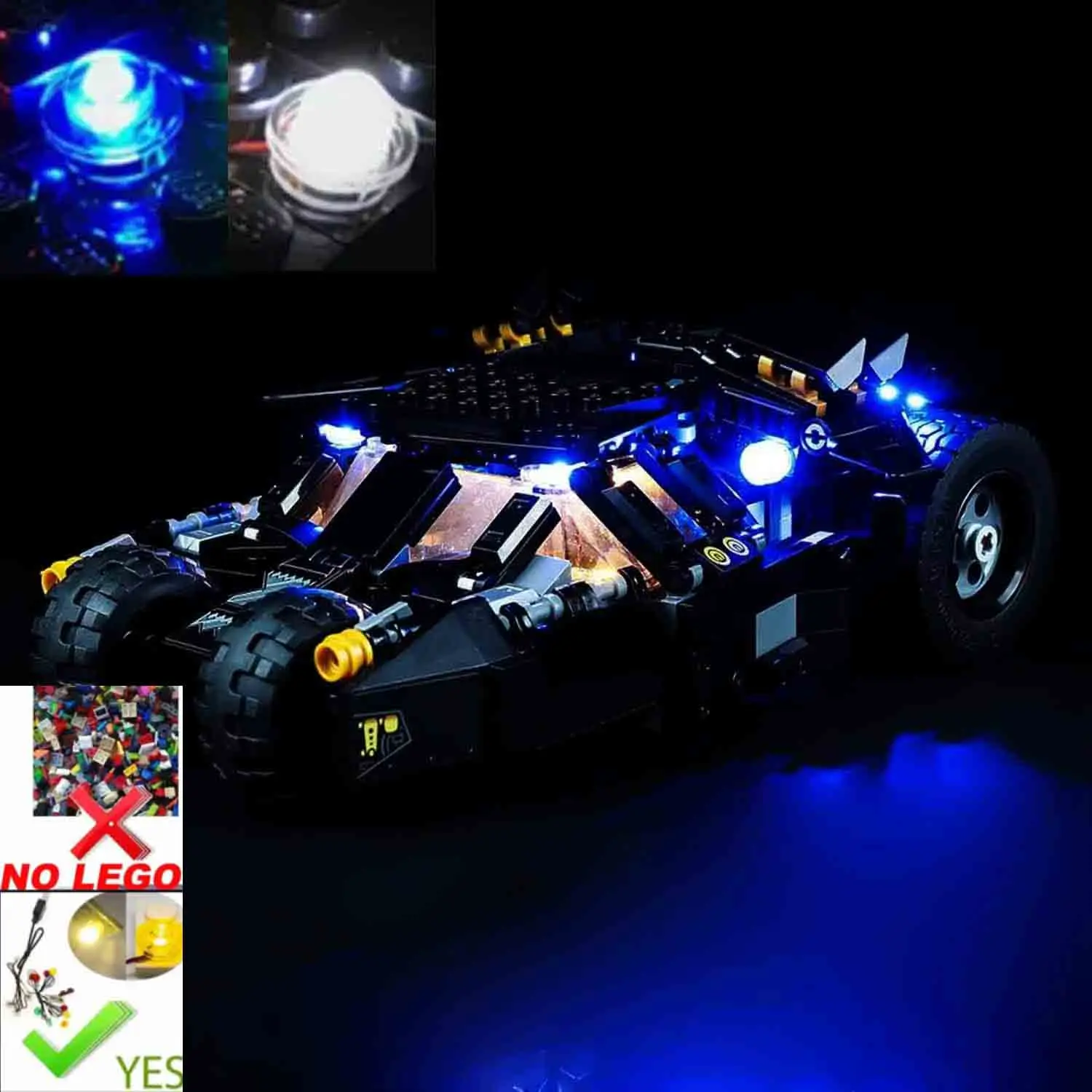 USB Light Kit for Lego 76239 Batmobile Tumbler Scarecrow Showdown