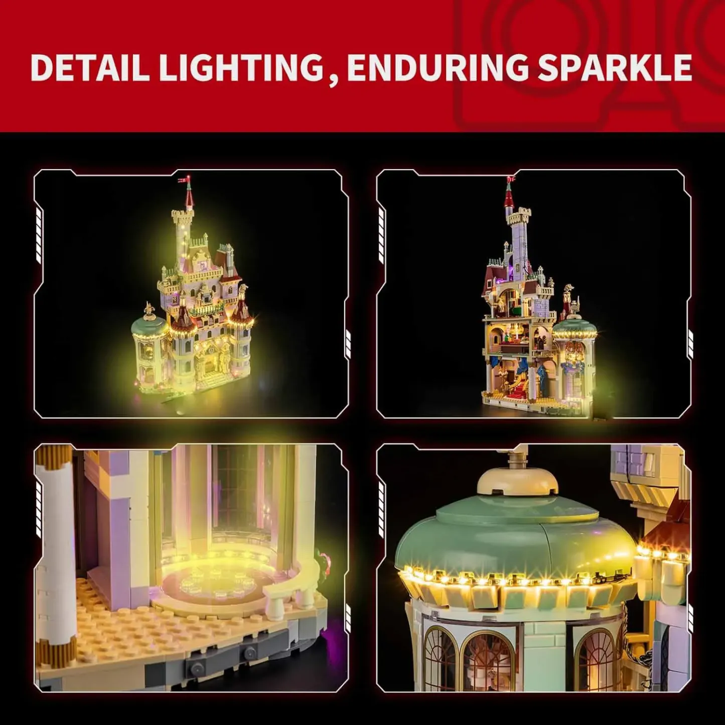 USB Lights Set for Lego 43263 Beauty and The Beast Castle