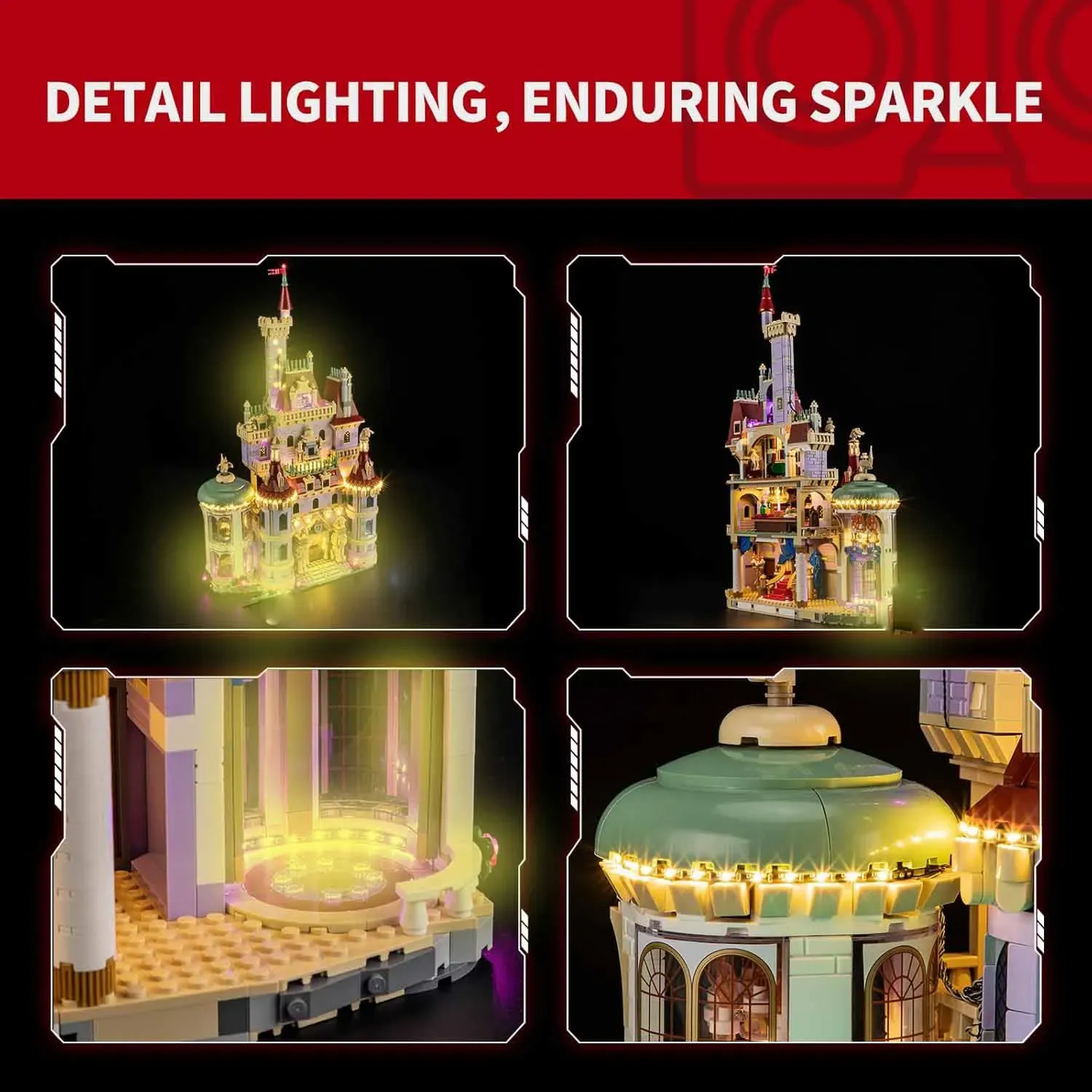 USB Lights Set for Lego 43263 Beauty and The Beast Castle