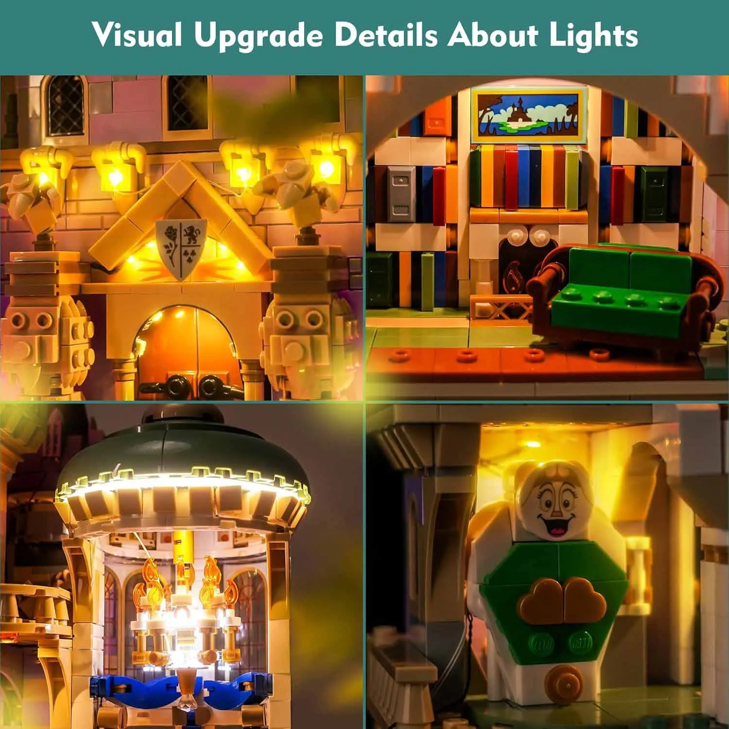 USB Lights Set for Lego 43263 Beauty and The Beast Castle